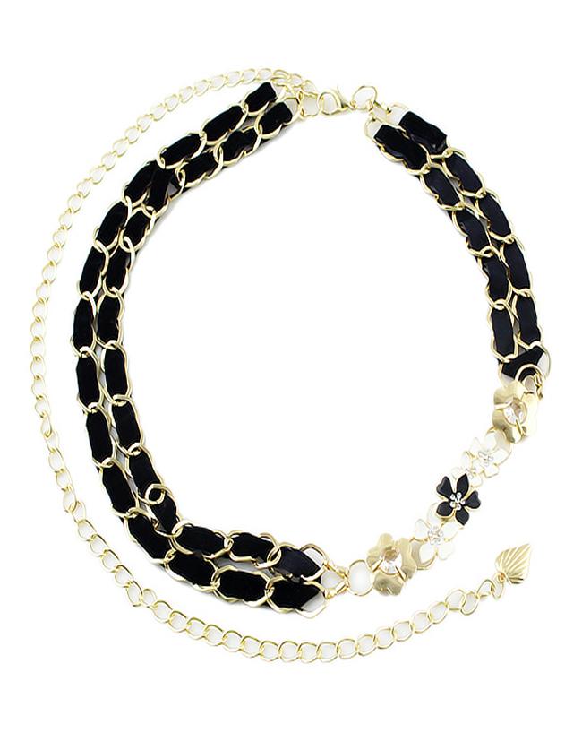 Romwe 2015 New Coming Black And White Long Lady New Fashion Belt