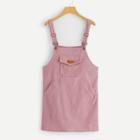 Romwe Pocket Detail Pinafore Dress