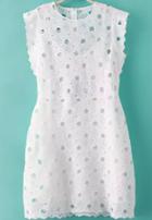 Romwe Star Hollow Lace Dress