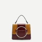 Romwe Ring Detail Color-block Satchel Bag