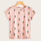 Romwe Prickly Pear Print Tee