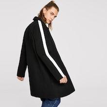 Romwe Guys Single Breasted Contrast Sideseam Coat