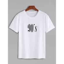 Romwe Number Print T-shirt