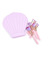 Romwe Delicate Brush Set With Shell Shaped Bag