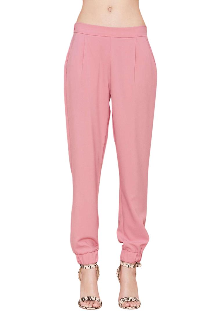 Romwe Casual Pink Pants