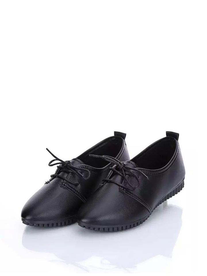Romwe Minimalist Lace Up Sneakers