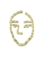 Romwe Gold Face Shape Brooches Fashion Women Accessories