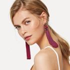 Romwe Long Tassel Drop Earrings 1pair