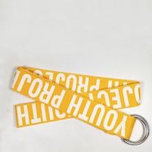 Romwe Letter Print Belt With Double D Ring