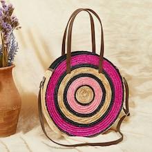 Romwe Circle Detail Round Satchel Bag