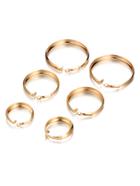 Romwe Mix Size Hoop Earring Set 3 Pair