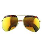 Romwe Yellow Oversized Summer Sunglasses