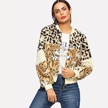 Romwe Colorblock Faux Fur Coat