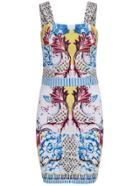 Romwe Strap Abstract Print Bodycon Dress