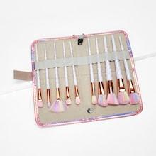 Romwe Spiral Handle Makeup Brush With Case 11pack