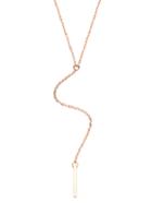 Romwe Gold Bar Pendant Long Necklace