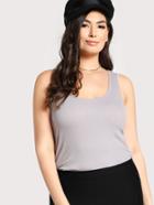 Romwe Rib Knit Longline Tank Top