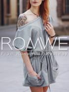 Romwe Grey Short Sleeve Drawstring Playsuit