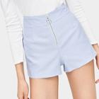 Romwe Zip Detail Shorts
