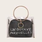 Romwe Ring Handle Clear Bag With Inner Clutch