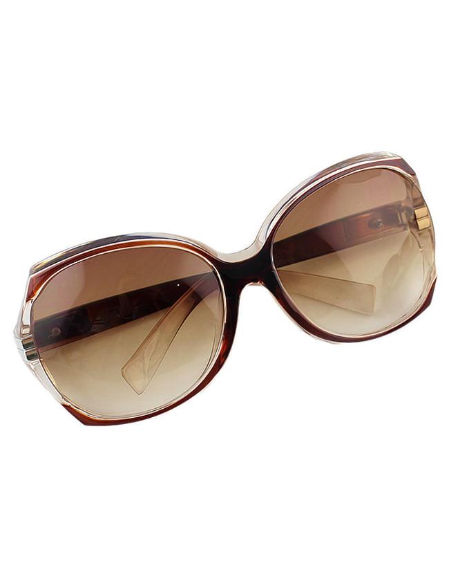 Romwe Fashionable Women Brown Oversized Sunglasses