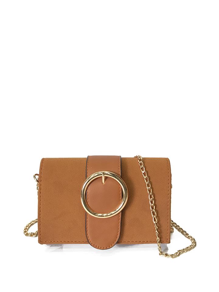 Romwe Buckle Clutch Bag
