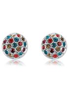 Romwe Multicolor Crystal Fashion Clip On Earring