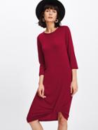 Romwe Twist Hem Tee Dress