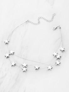 Romwe Star Design Layered Necklace
