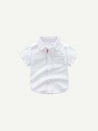 Romwe Back Three Dogs Pocket Shirt