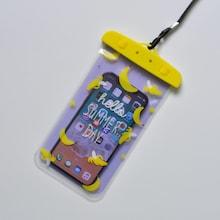 Romwe Banana Print Waterproof Pouch Bag
