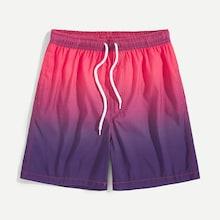 Romwe Guys Ombre Drawstring Waits Shorts