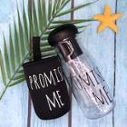 Romwe Letter Print Water Bottle 620ml With Bag
