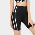 Romwe Varsity Stripe Cycling Shorts