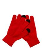 Romwe Red Knit Telefingers Gloves
