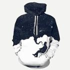 Romwe Guys Galaxy Print Hooded Sweatshirt