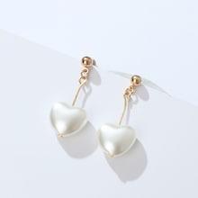 Romwe Heart Shaped Drop Earrings