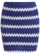 Romwe Striped Knit Bodycon Skirt