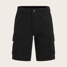 Romwe Guys Solid Pocket Side Shorts