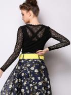 Romwe Long Sleeve Crisscross Back Blouse