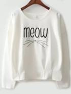 Romwe Letter Embroidered Loose T-shirt