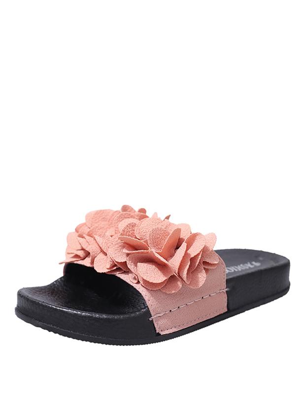 Romwe Flower Decorated Pu Sandals