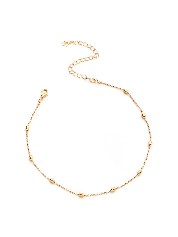 Romwe Beaded Design Chain Choker