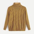 Romwe High Neck Cable Knit Jumper