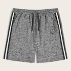 Romwe Guys Striped Tape Marled Shorts