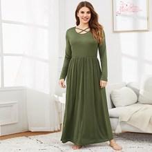 Romwe Plus Crisscross Front Pleated Night Dress