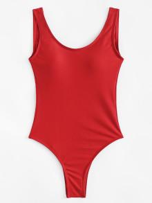 Romwe Square Neck One-piece Swimwear