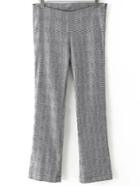 Romwe Houndstooth Pant With Zipper