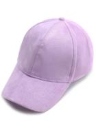 Romwe Purple Suede Baseball Cap