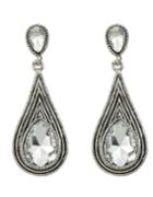 Romwe Vintage Simple Stone Drop Earrings For Women